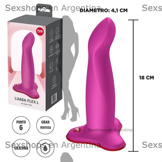 Limba Flex L dildo con sopapa para estimulacion del punto G ideal para arnes